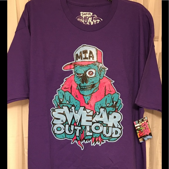 Purple Zombie Tee Shirt/ Swear Out Loud Apparel - Picture 2 of 7
